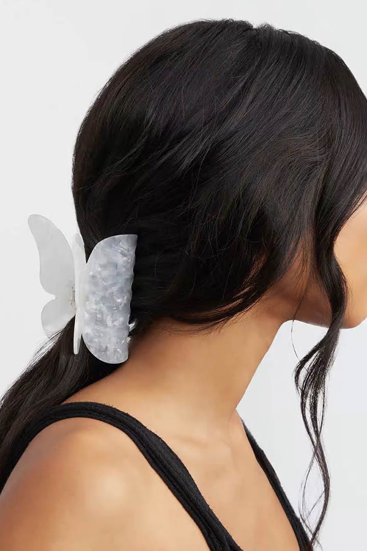 White Butterfly Eco-Friendly Claw Clip