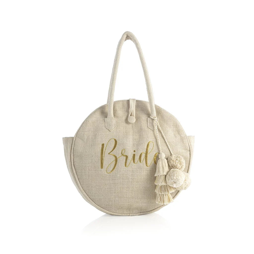 Jute Circle Bride Tote