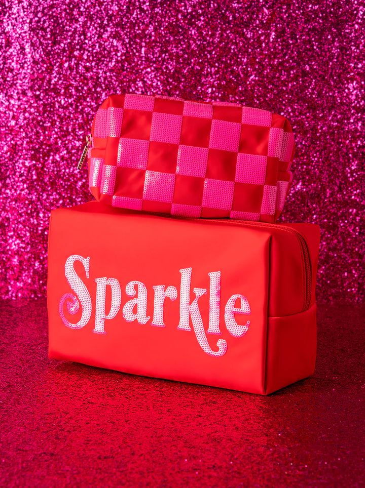 Cara Sparkle Cosmetic Pouch