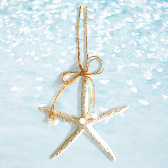 Starfish w/ Bow Ornament