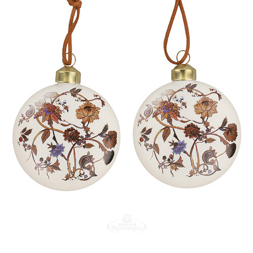 Bauble Glass Silver Inside 2  Colors Assorted
