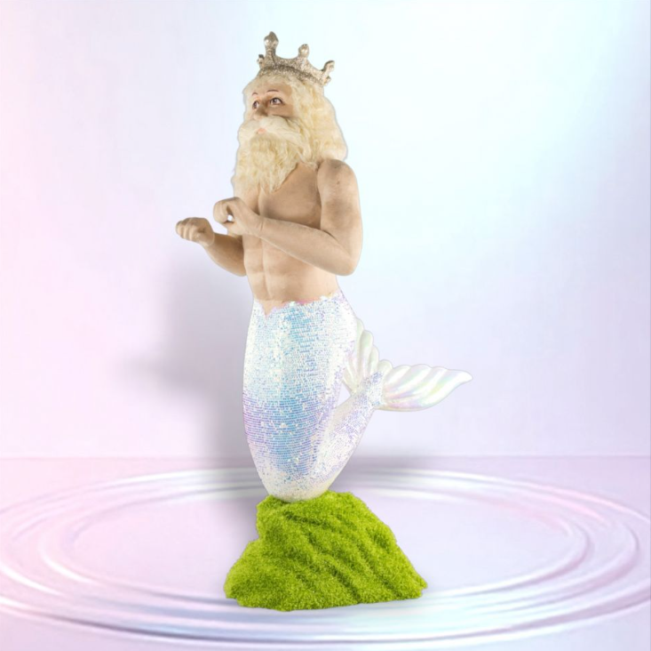 Merman King on Moss Base 46in