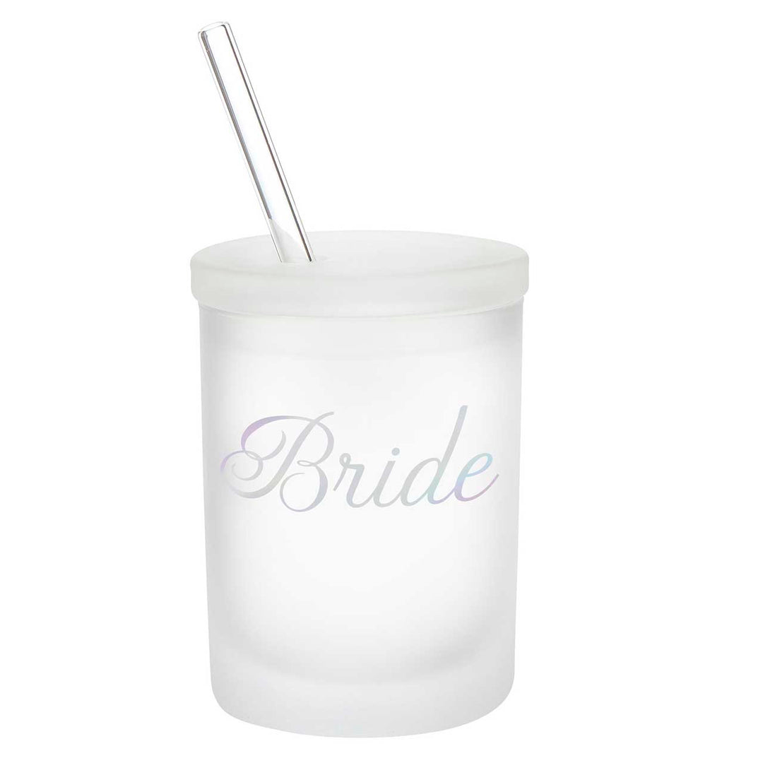 Slant Wedding Glass With Lid