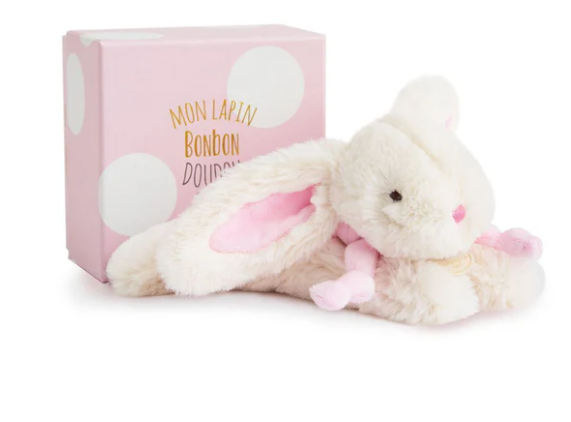 Doudou Classic Baby: Pink Plush Bunny