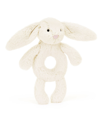 Bashful  Cream Ring Rattle