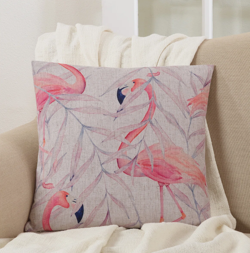 Flamingo Pillow - Poly Filled | Multi