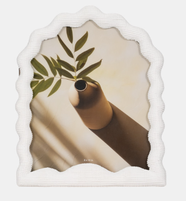 Wavy Arch Photo Frame, White