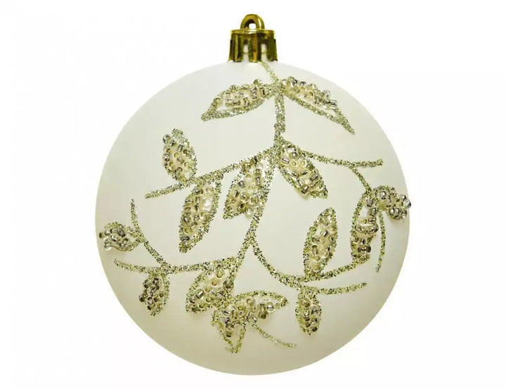 Bauble Wool White With Beads