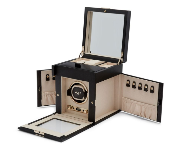 Palermo Single Watch Winder With Jewellery Storage