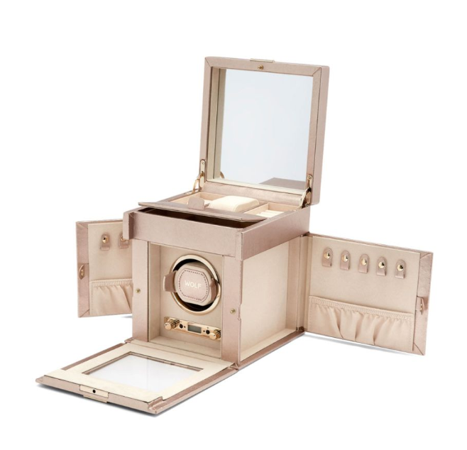 Palermo Single Watch Winder With Jewellery Storage