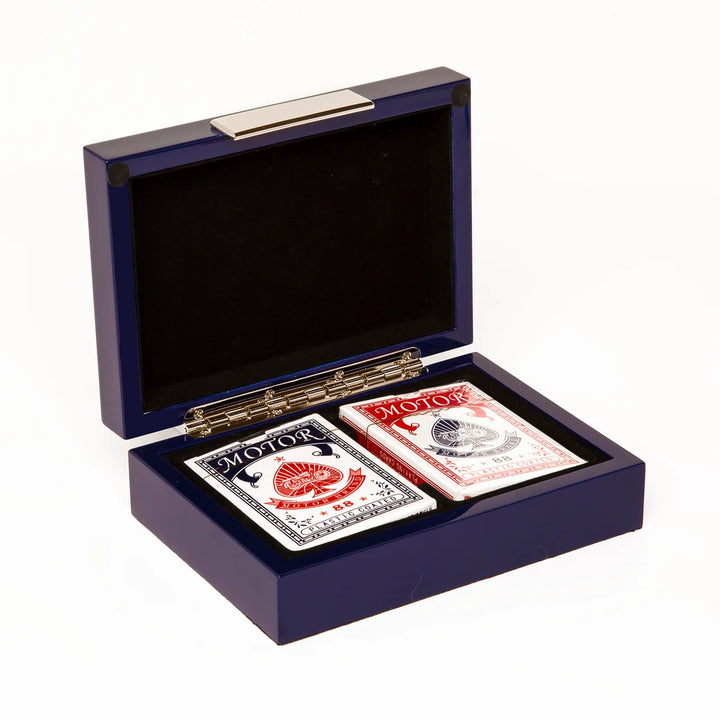 Blue Lacquer Playing Cards Set