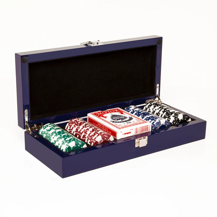 Playing Cards Set/Jewelry Box Blue Lacquer