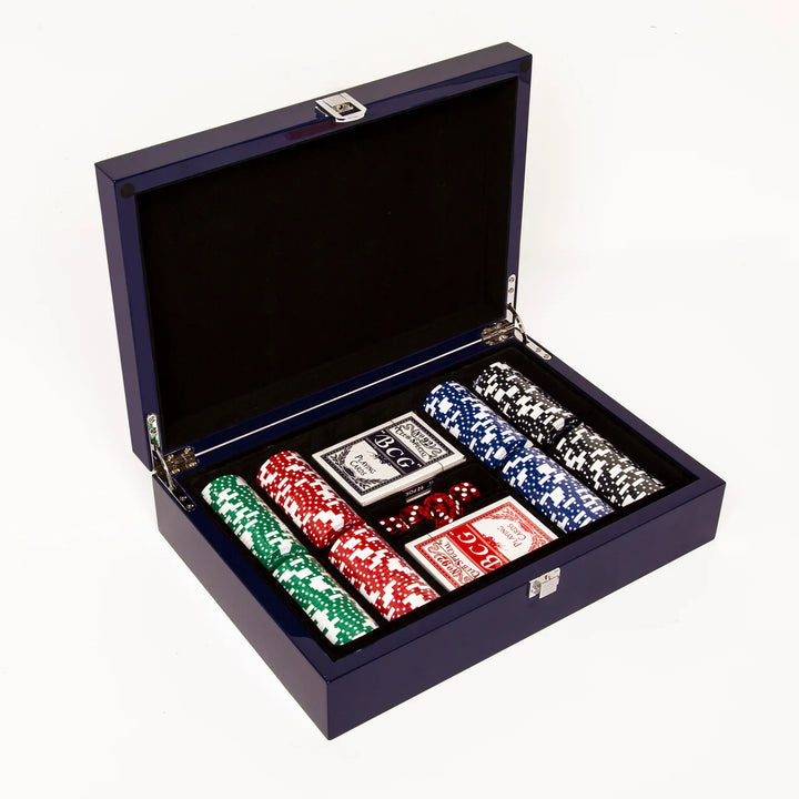 Playing Cards Set / Jewellery Box Blue Lacquer