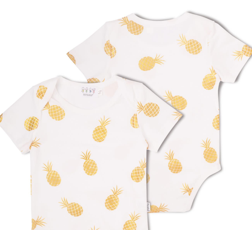 Bodysuit Pineapple White 3-6 Mths