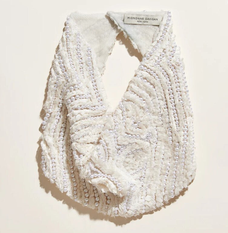 White Esmee Scarf Necklace