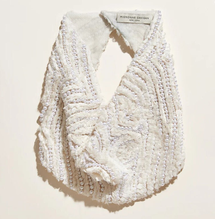 White Esmee Scarf Necklace