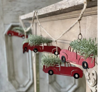 Christmas Tree Cargo Garland Blue/Red 4'