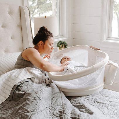 Bassinet Ivory Linen Luxe Plus Series