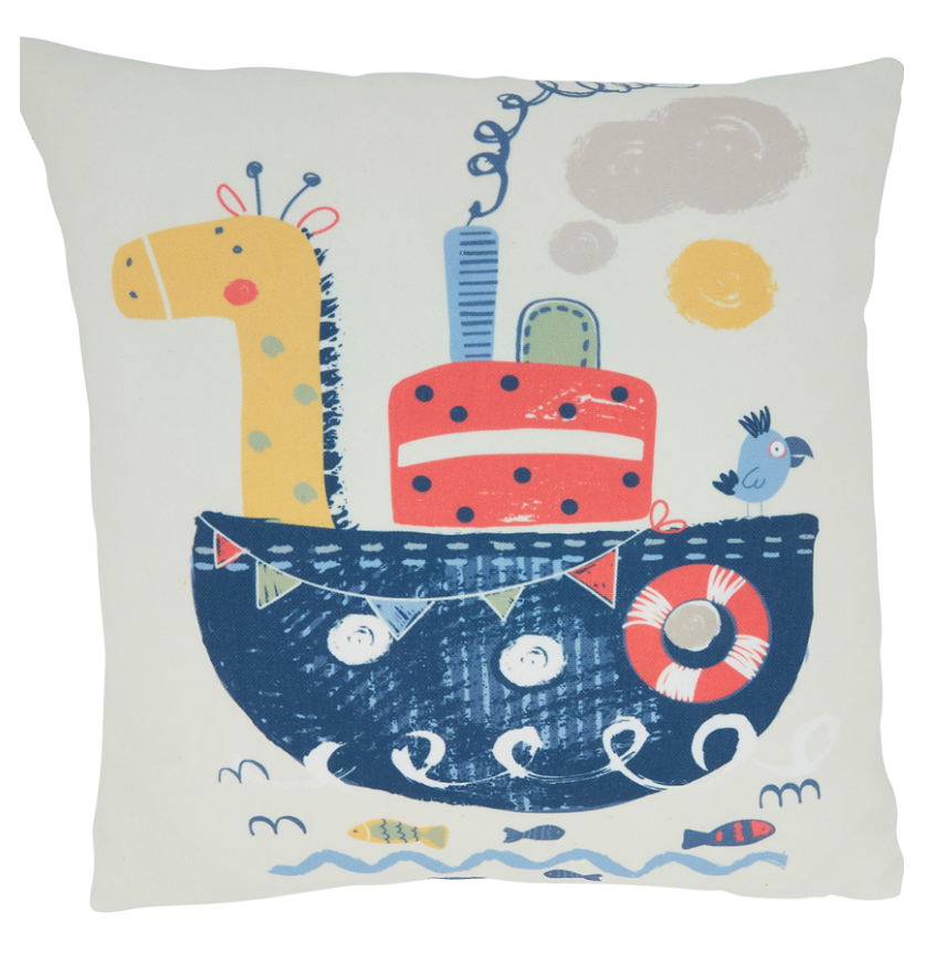 Sea Giraffe Pillow - Poly Filled