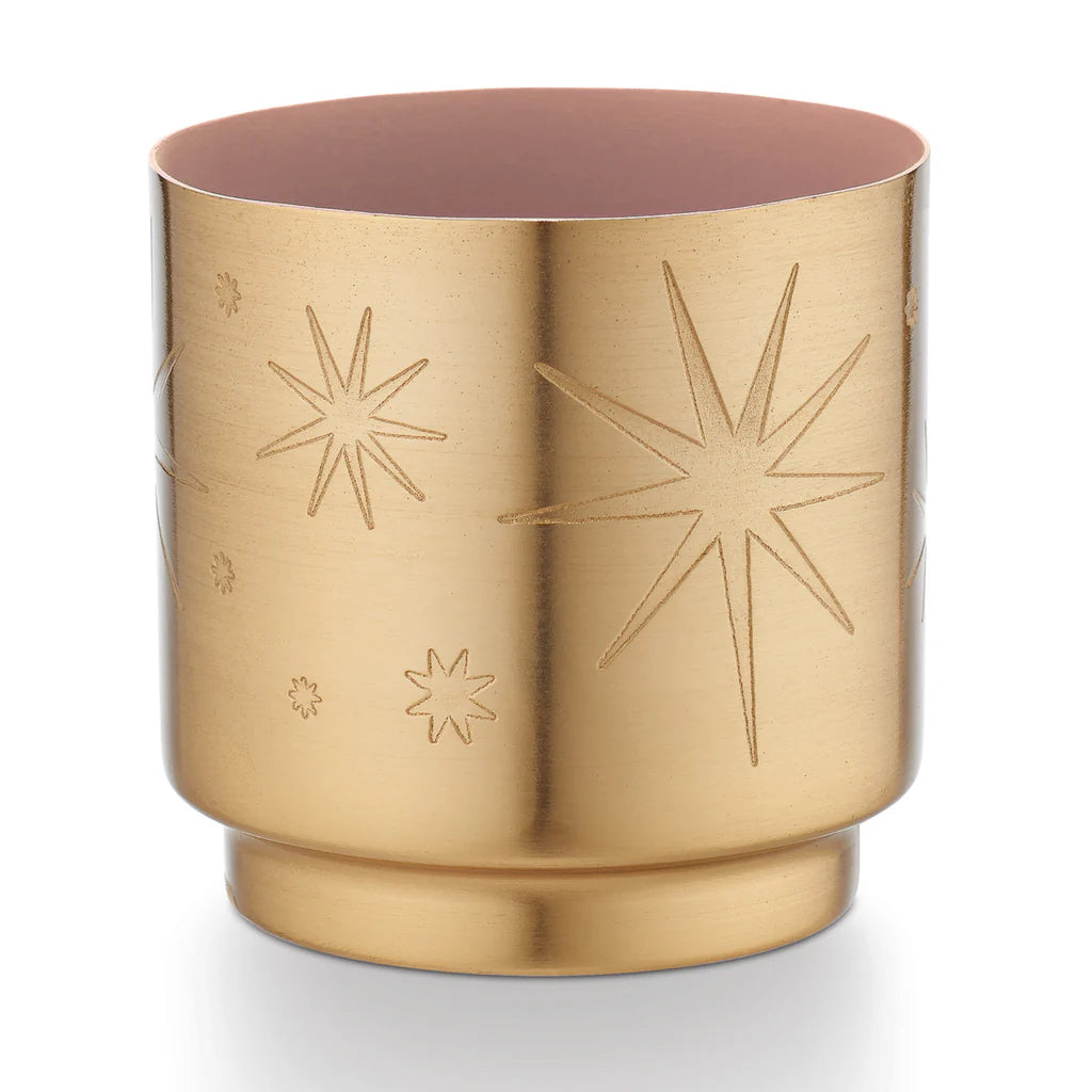 Pink Pine Tiny Tinsel Glass Candle