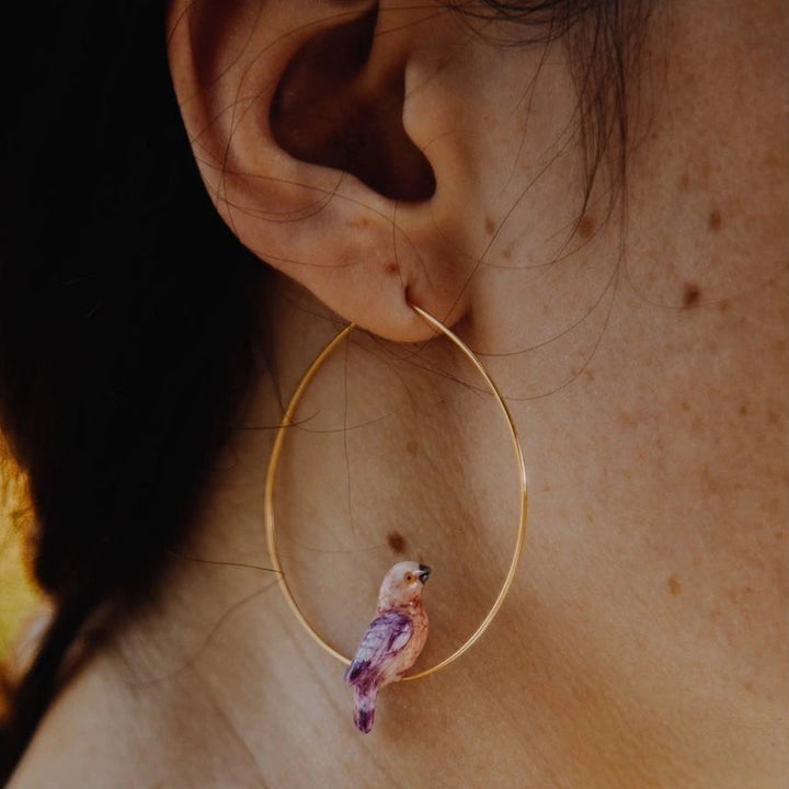 Parrot Purple Multi Earrings