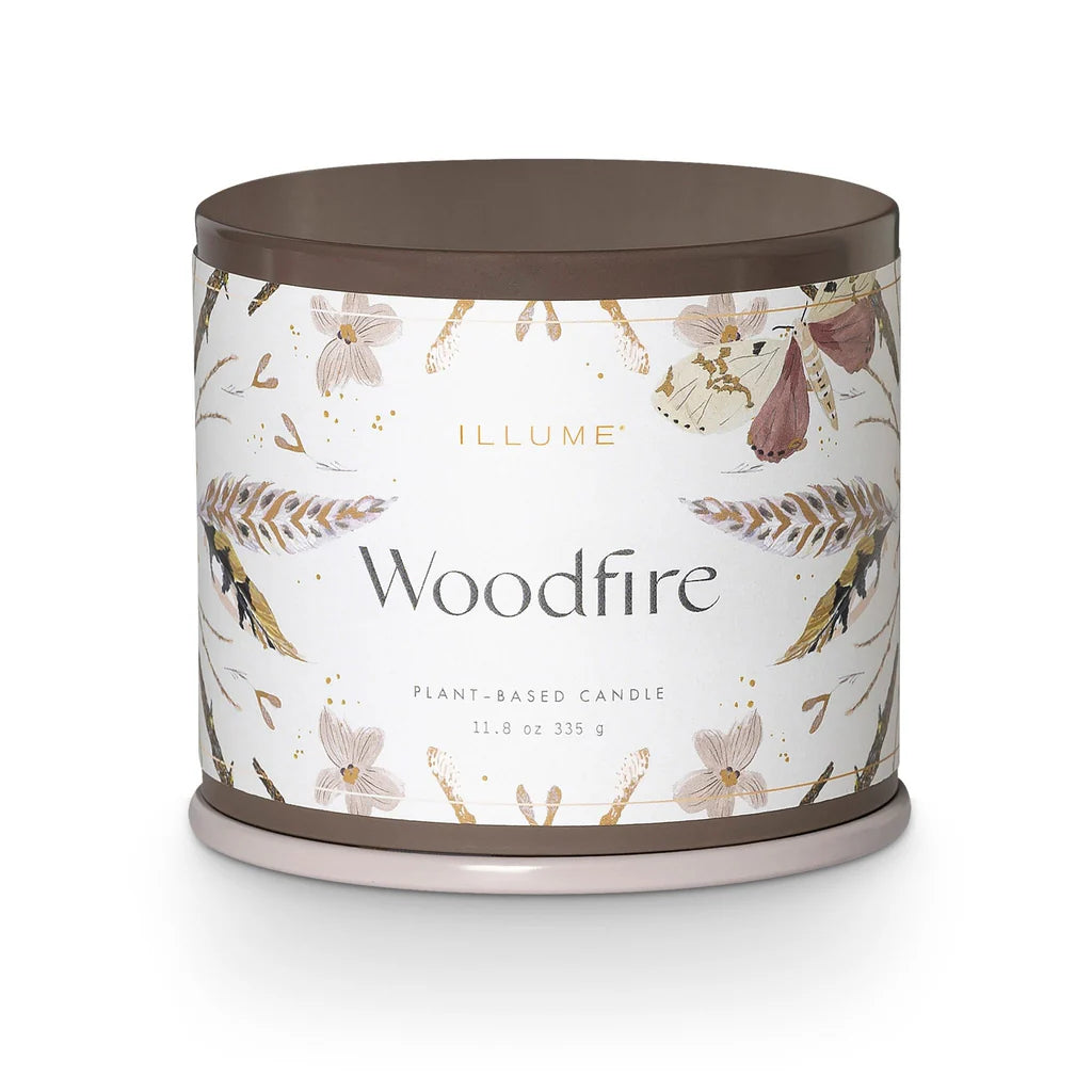 Noble Holiday Woodfire Tin Candle