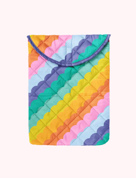 Foldover Puffy Laptop Sleeves | Small | Rising Scallop