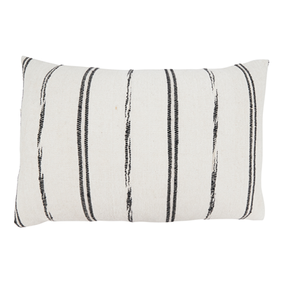 Striped Down Filled Natural Decorative Pillow