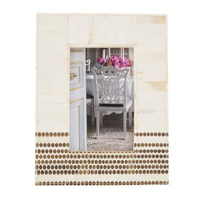 Dotted Bone Ivory Photo Frame
