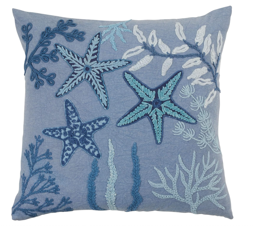 Stonewashed Starfish Pillow - Cover  | Blue