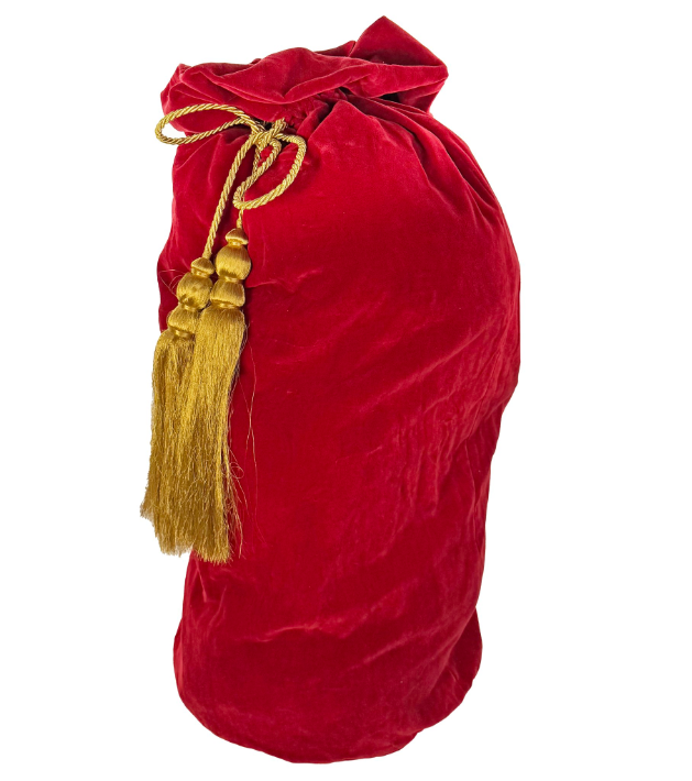 Santa Bag with Gold Tassels