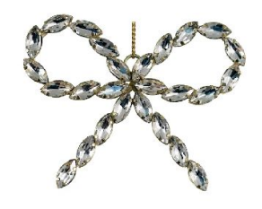 Bead Bow Silver Gold Frame