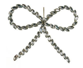 Bead Bow Silver Gold Frame