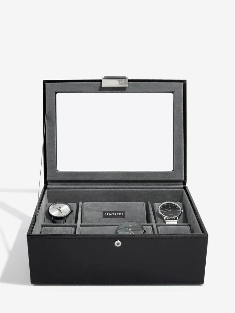 Glass Lid 8 Piece Watch Box