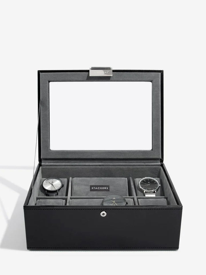 Glass Lid 8 Piece Watch Box