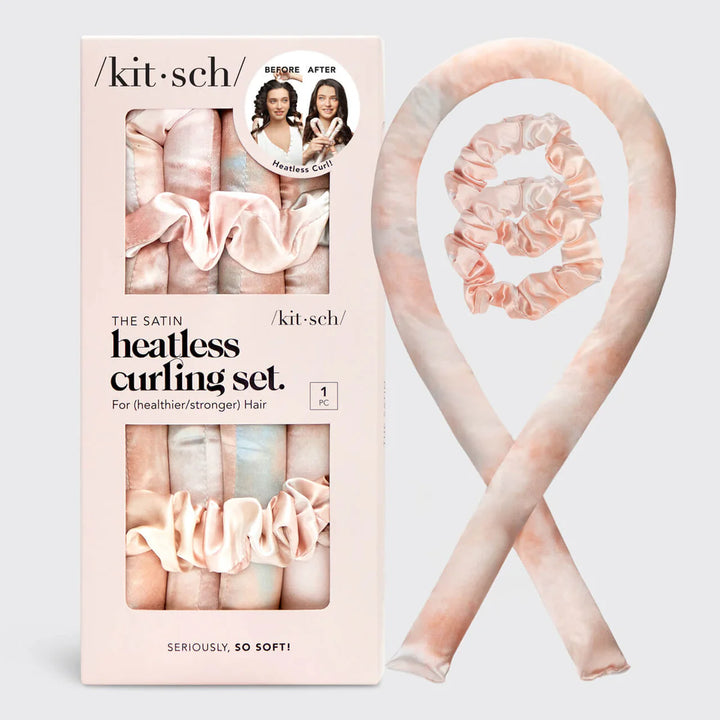 Sunset Tie Dye Heatless Curling Set Satin