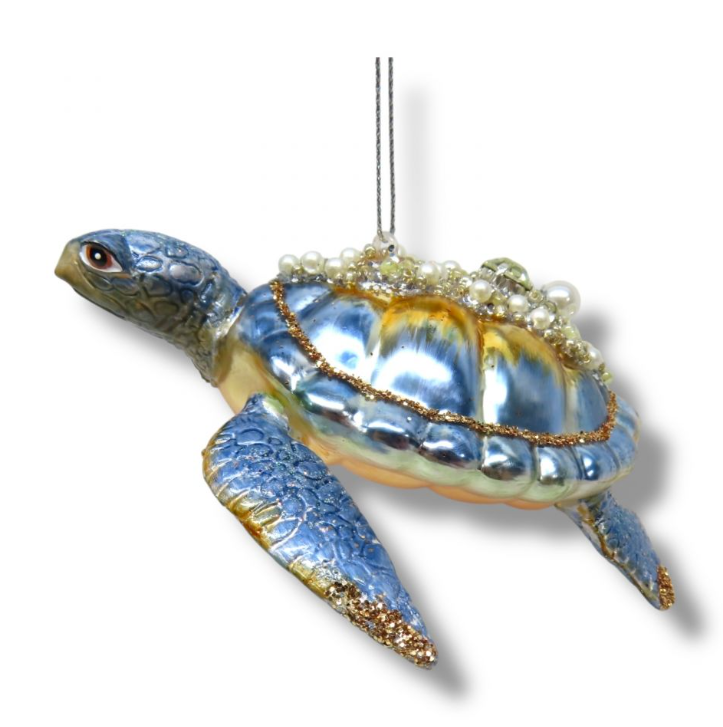 Blue Sea Turtle Ornament