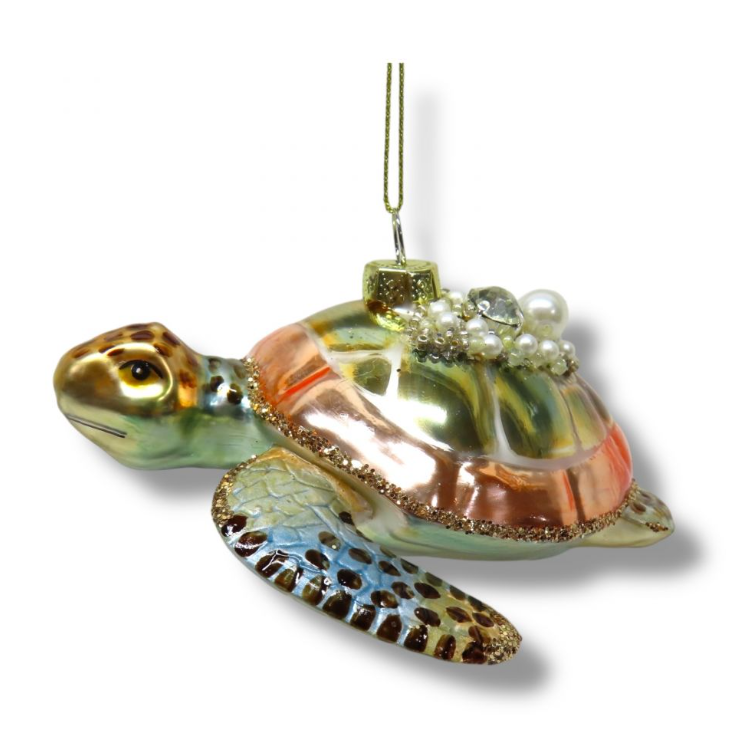 Glitzy Sea Turtle Ornament