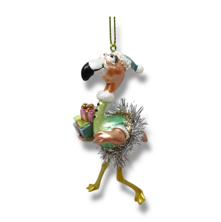 Flamingo w/Hat Ornament