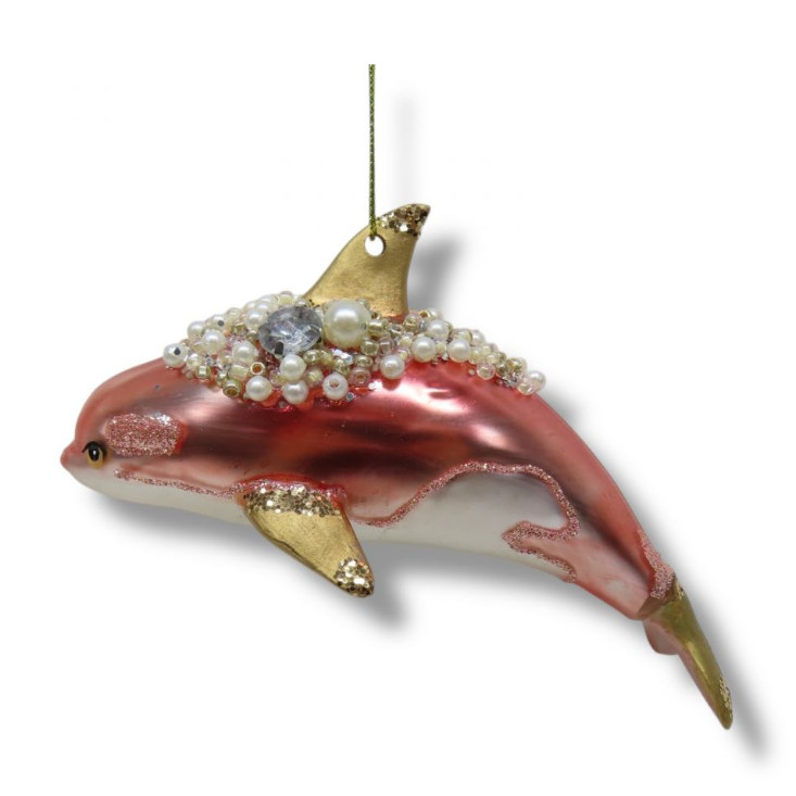 Pink Whale Ornament