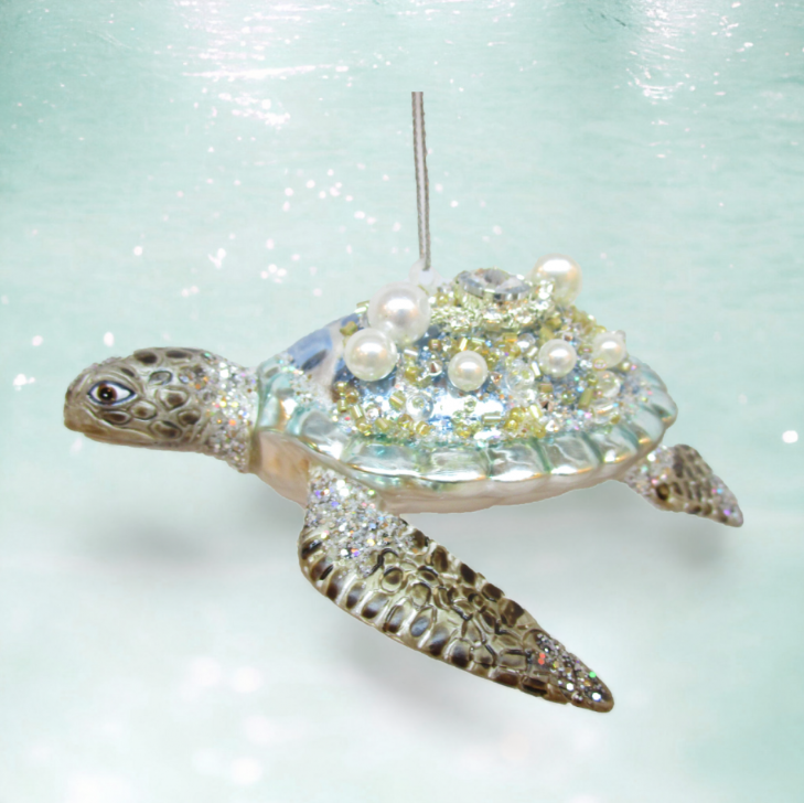 Blue Sea Turtle Ornament