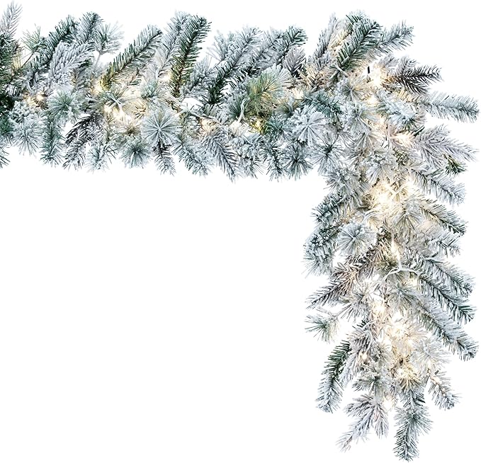 Flocked Kiana Artificial Garland