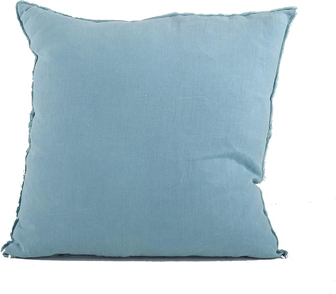 Fringed Design Linen Down Filled Decorative Pillow