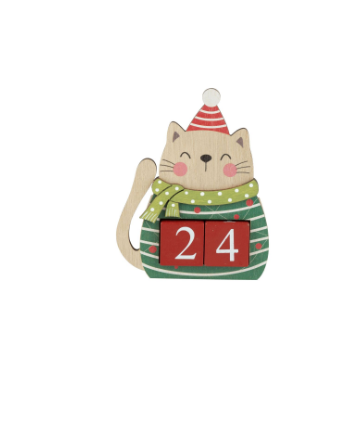 Advent Calendar Printed Wood Block