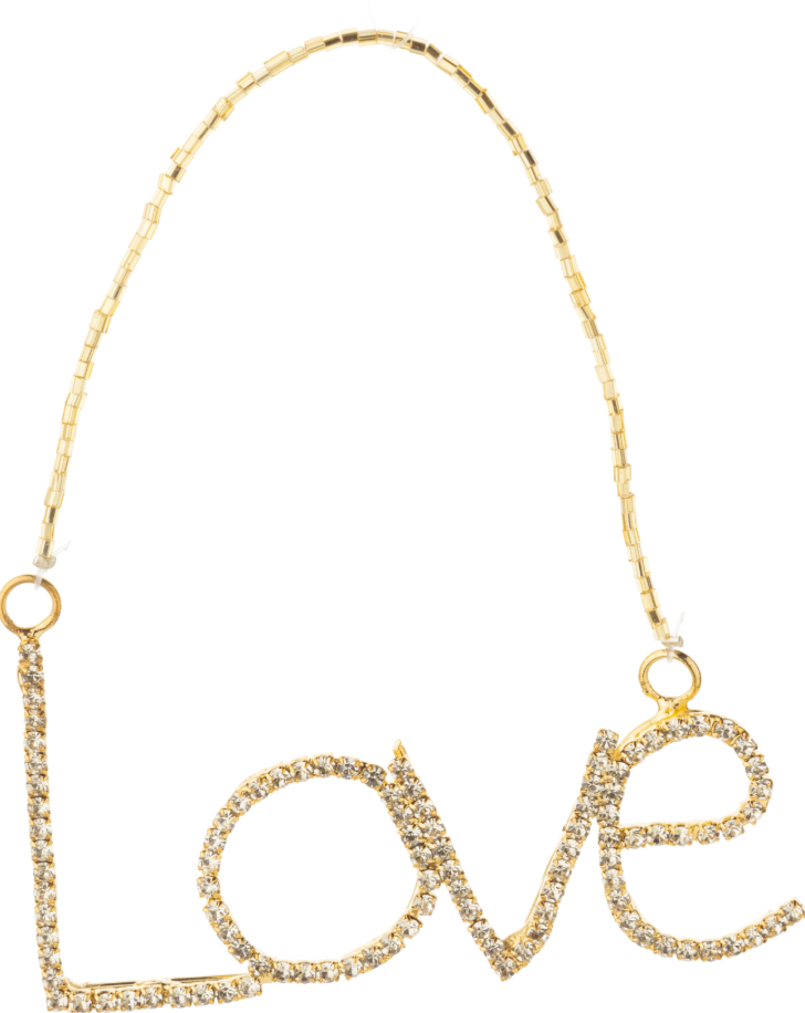 Ornament Clear Rhinestone LOVE