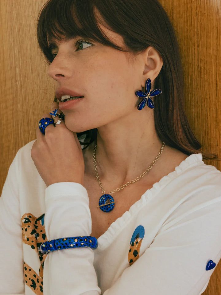 Blue Leopard Chunky bracelet