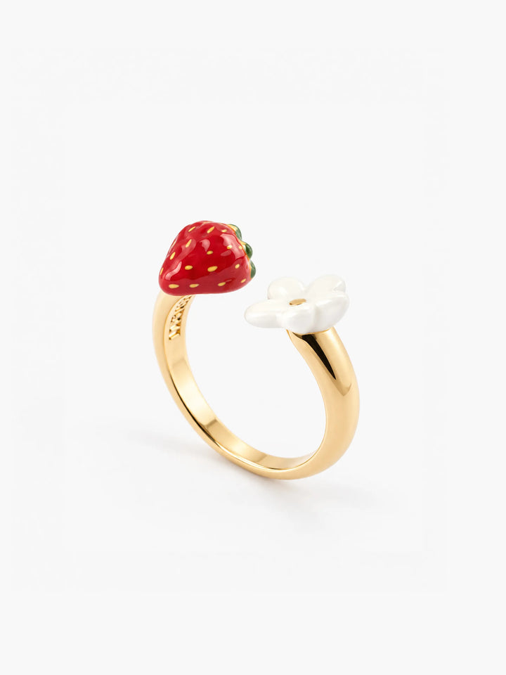 Strawberry & Blossom Face to face Ring