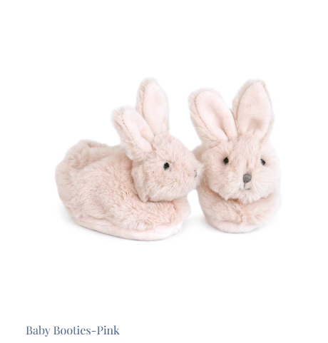 Baby Booties Bunny Pink