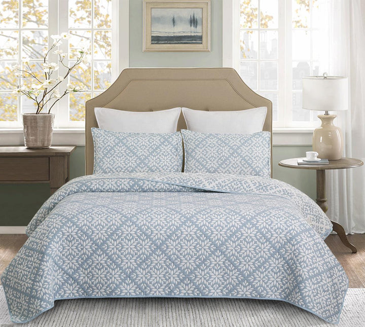 Leaves Jacquard Coverlet Set