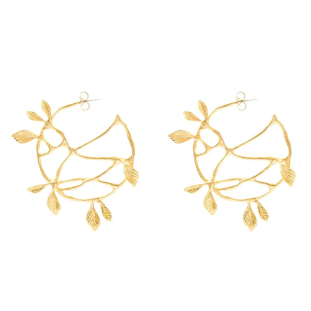 Gold Lemon Tree Earrings